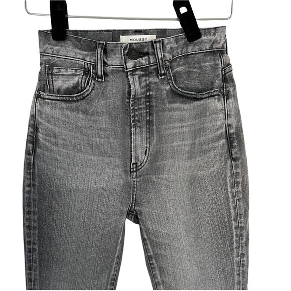 MOUSSY VINTAGE x REVOLVE Carmel Rebirth High Rise Light Black Skinny Ankle Jeans - Picture 5 of 13